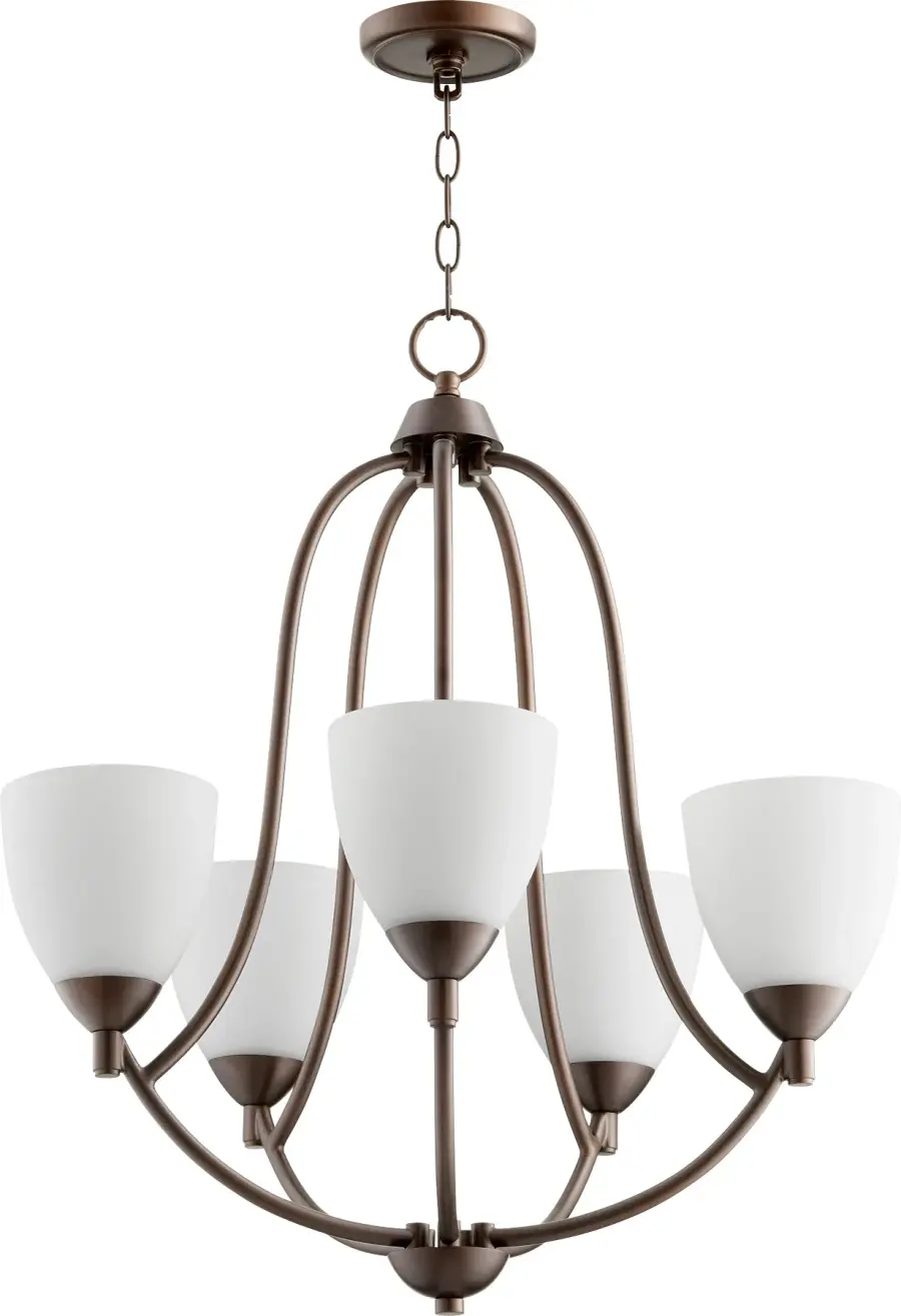 Barkley 5-Light Transitional Chandelier in Oiled Bronze