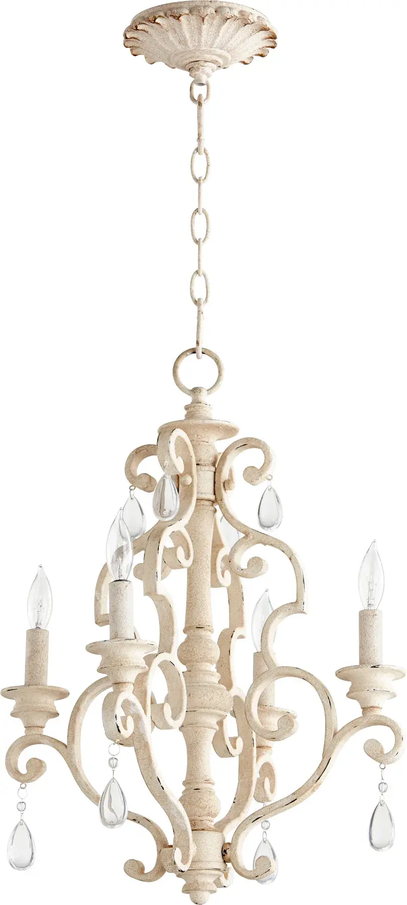 San Miguel 4-Light Traditional Chandelier in Persian White - Image 1