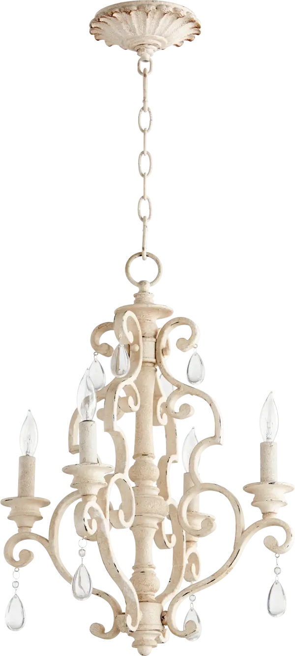San Miguel 4-Light Traditional Chandelier in Persian White - Image 2
