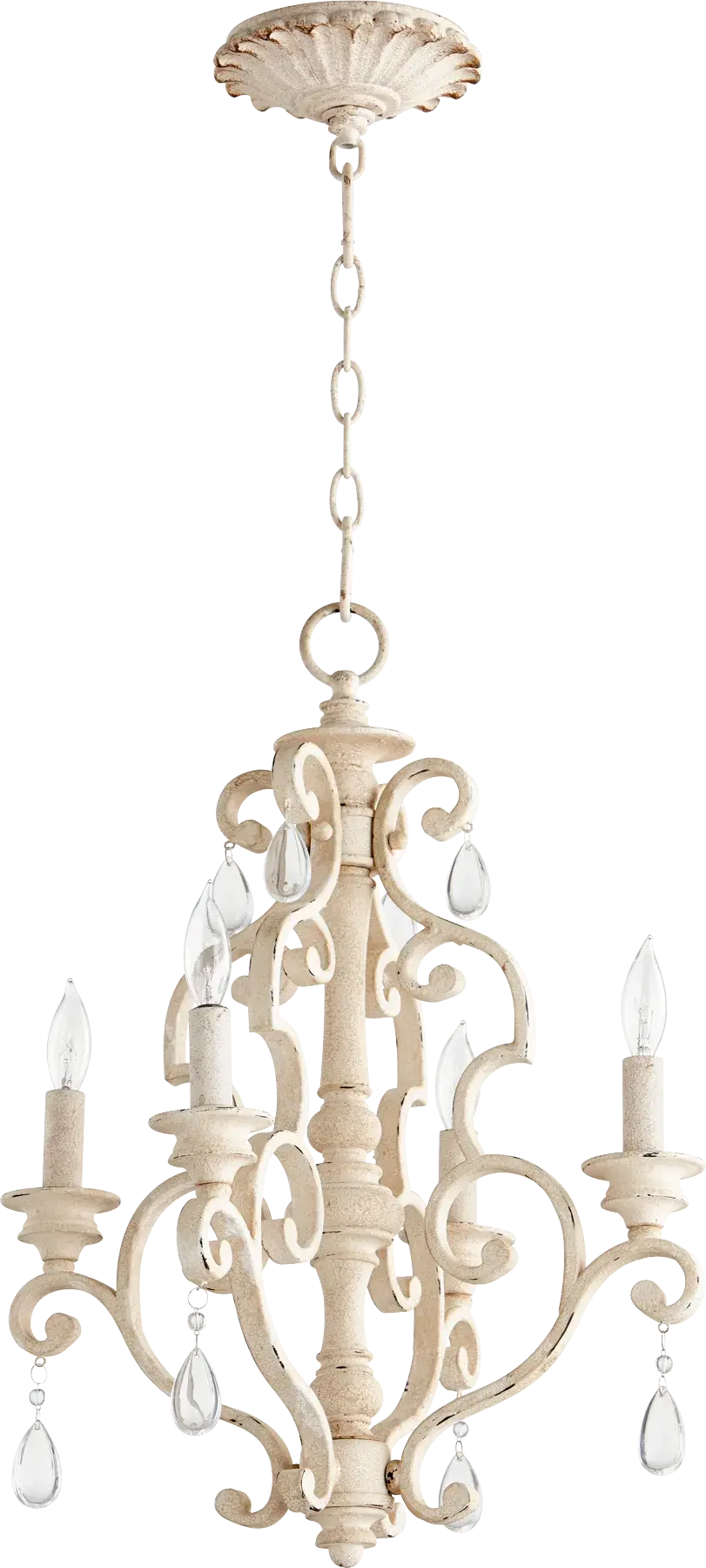 San Miguel 4-Light Traditional Chandelier in Persian White - Image 2