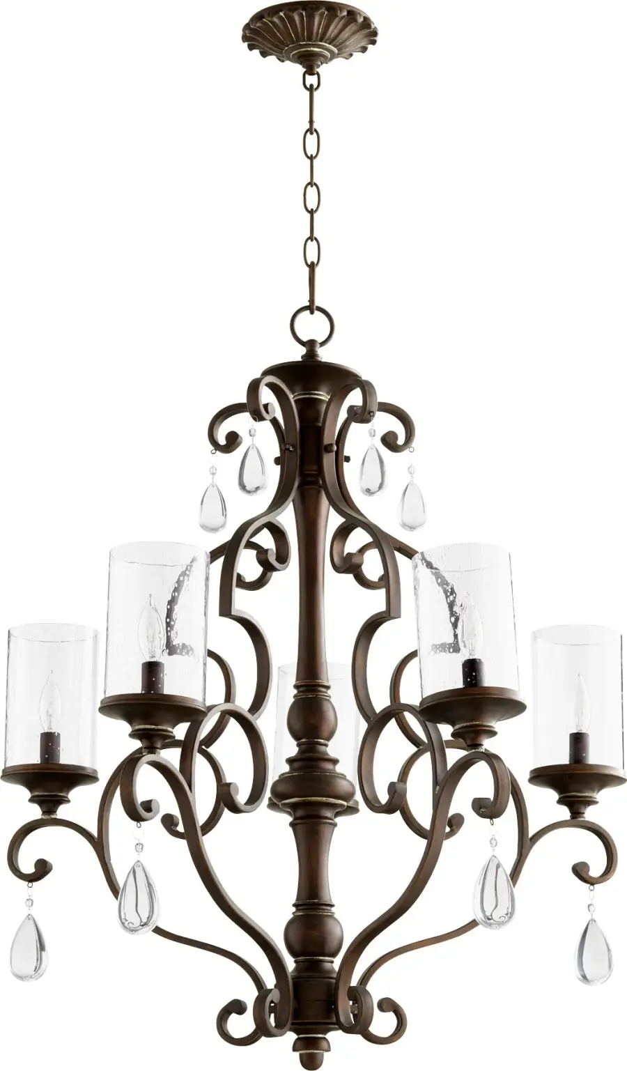 San Miguel 5-Light Traditional Chandelier in Vintage Copper