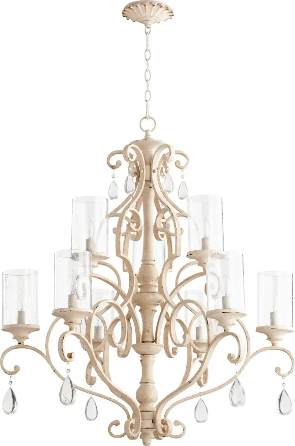 San Miguel 9-Light Persian White Traditional Chandelier - Image 1