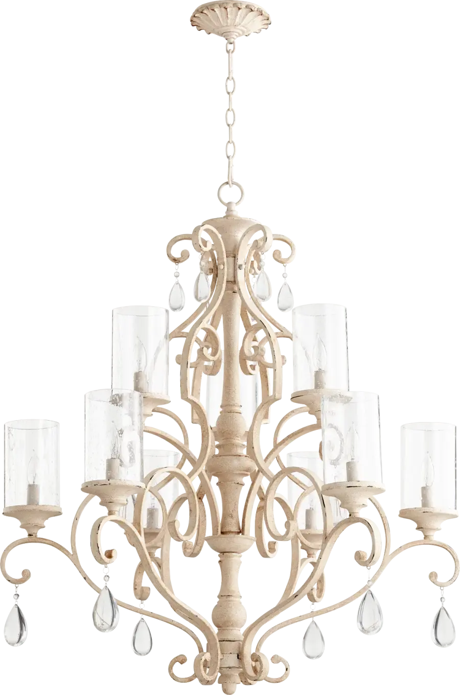 San Miguel 9-Light Persian White Traditional Chandelier - Image 2