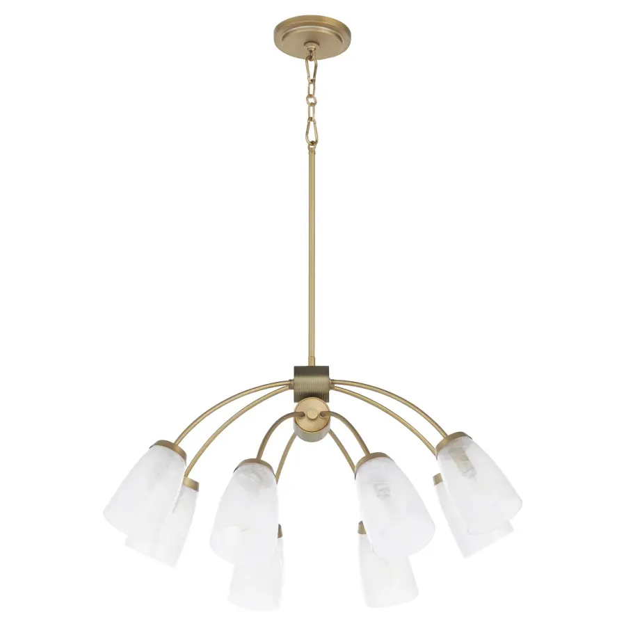 Arpeggio 8-Light Chandelier in Aged Brass - Image 1