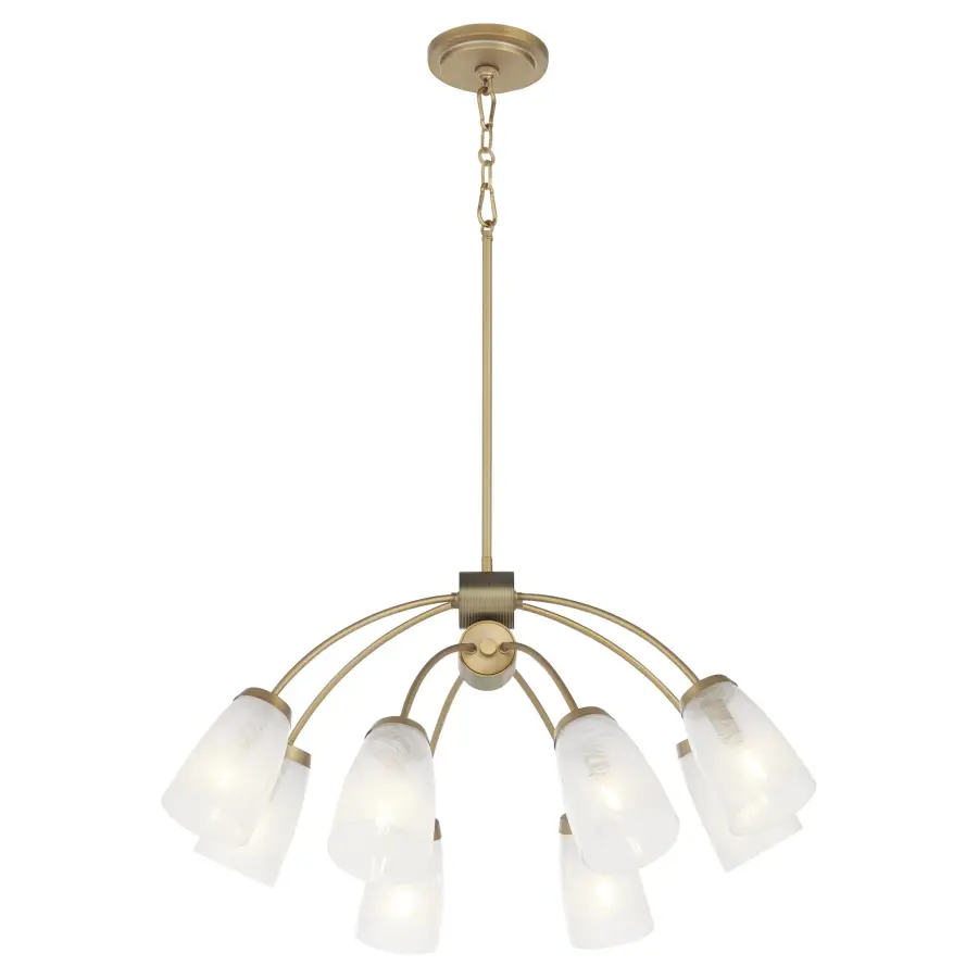 Arpeggio 8-Light Chandelier in Aged Brass - Image 2