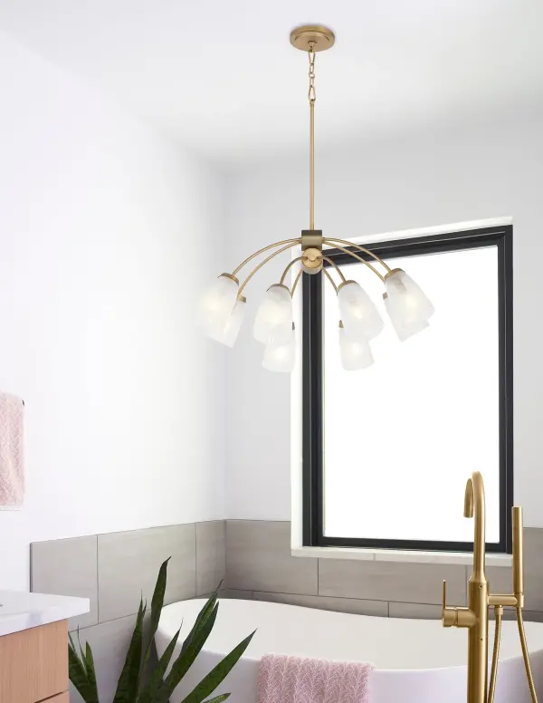 Arpeggio 8-Light Chandelier in Aged Brass - Image 5
