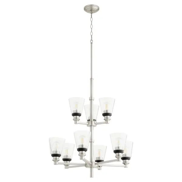 Dunbar 9-Light Chandelier in Satin Nickel - Image 2