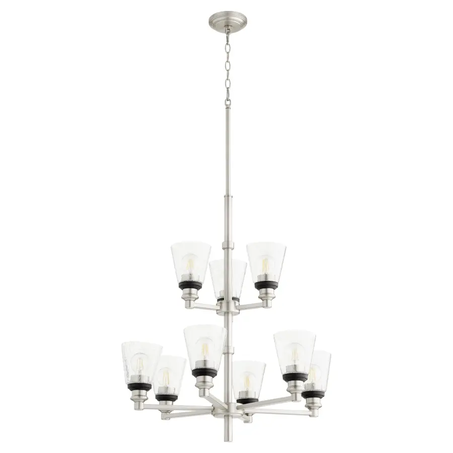 Dunbar 9-Light Chandelier in Satin Nickel - Image 2