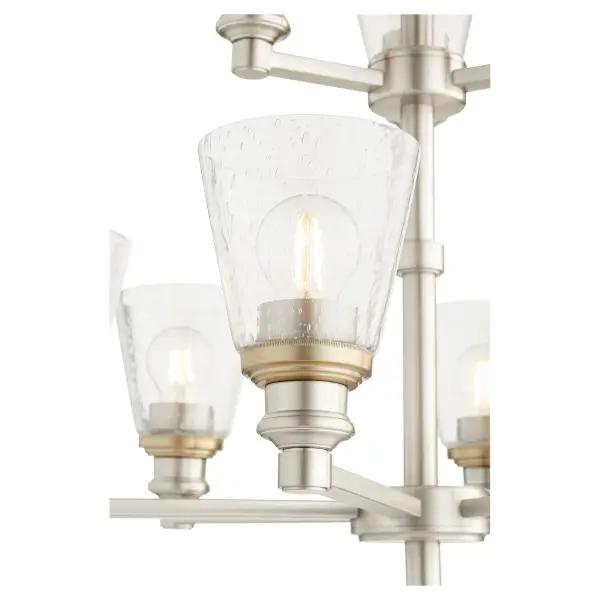 Dunbar 9-Light Chandelier in Satin Nickel - Image 4