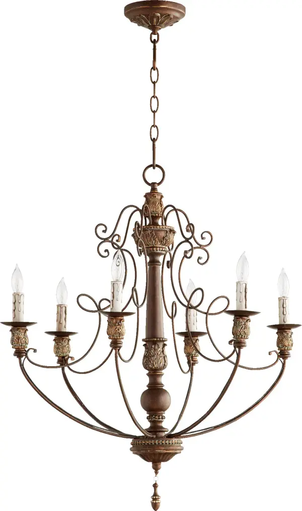 Salento 6-Light Vintage Copper Traditional Chandelier - Image 1