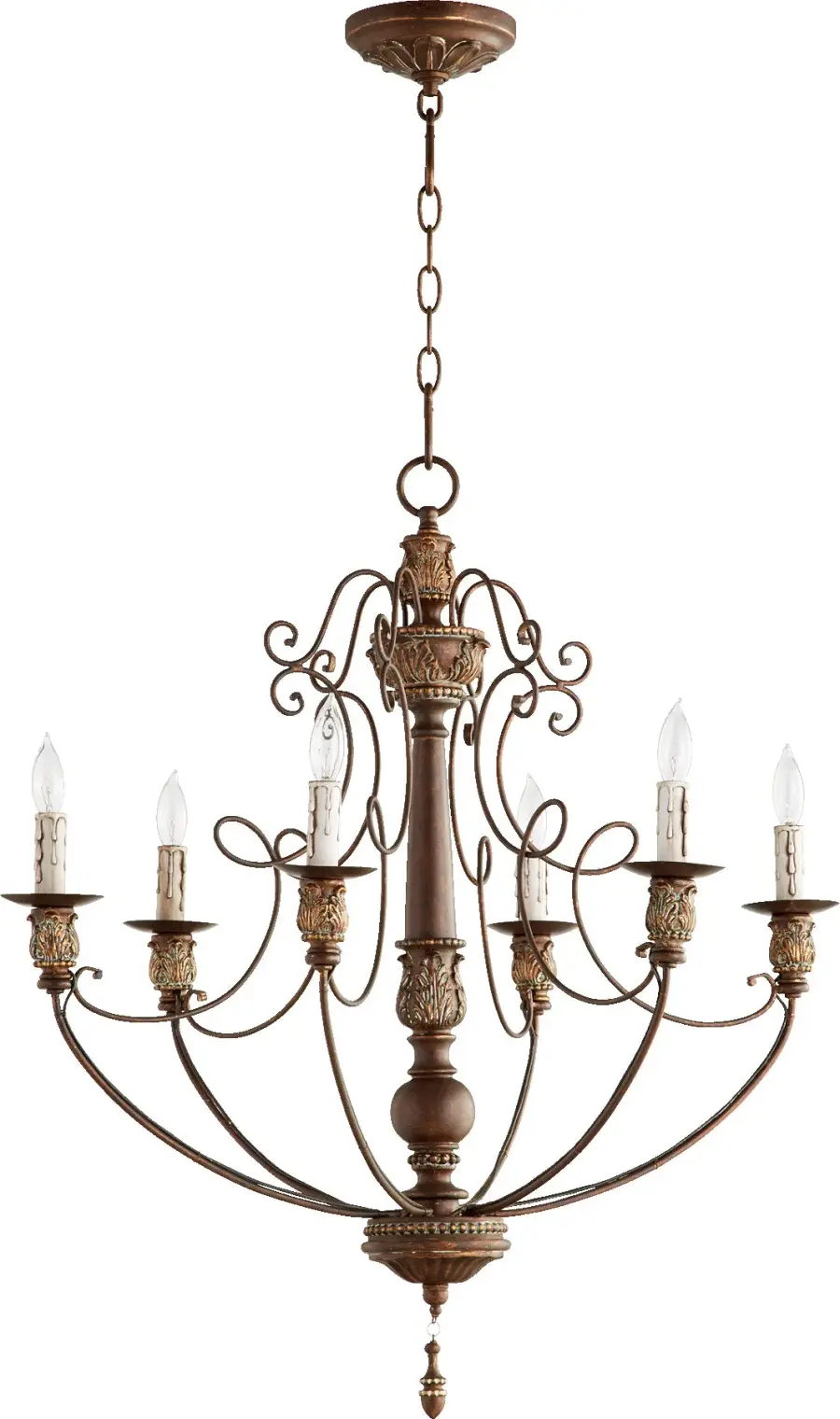 Salento 6-Light Vintage Copper Traditional Chandelier - Image 1