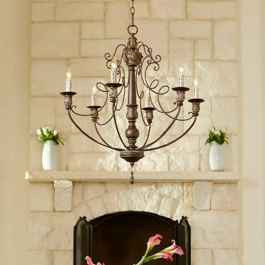 Salento 6-Light Vintage Copper Traditional Chandelier - Image 2