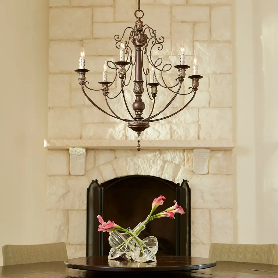 Salento 6-Light Vintage Copper Traditional Chandelier - Image 3