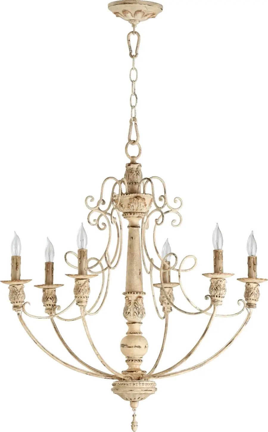 Elegant Italian-Inspired Chandelier with Baroque & Rococo Details
