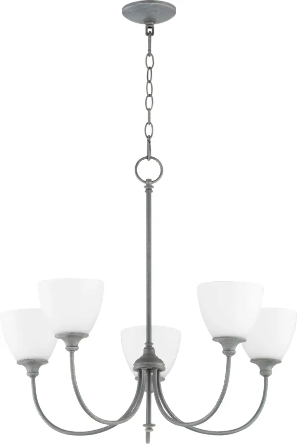 Celeste 5-Light Chandelier in Zinc