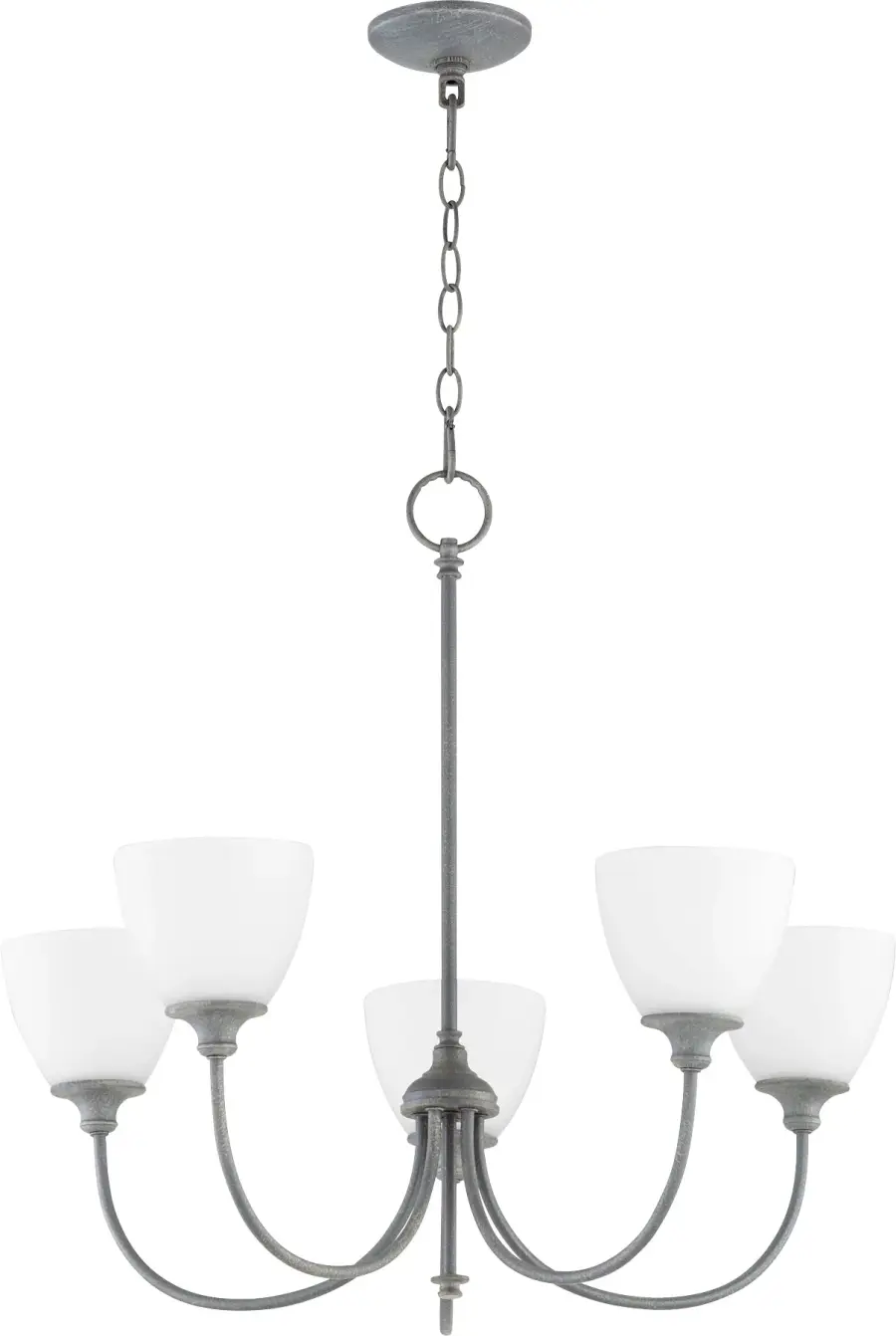 Celeste 5-Light Chandelier in Zinc