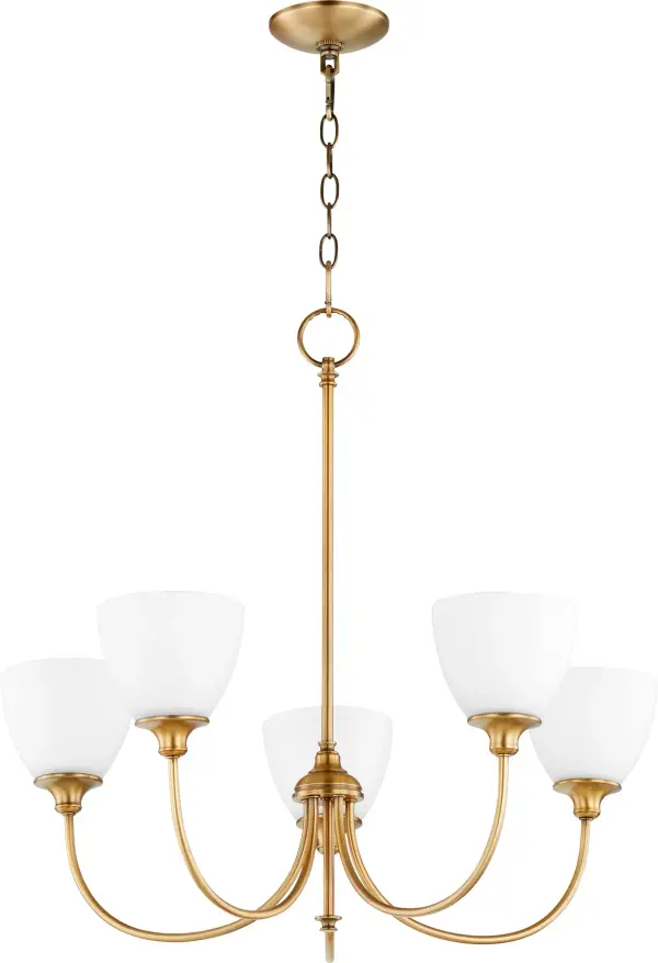 Celeste 5-Light Chandelier in Aged Brass