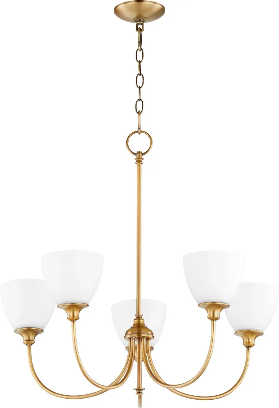 Celeste 5-Light Chandelier in Aged Brass