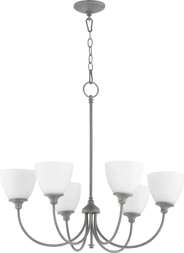 Celeste 6-Light Chandelier in Zinc