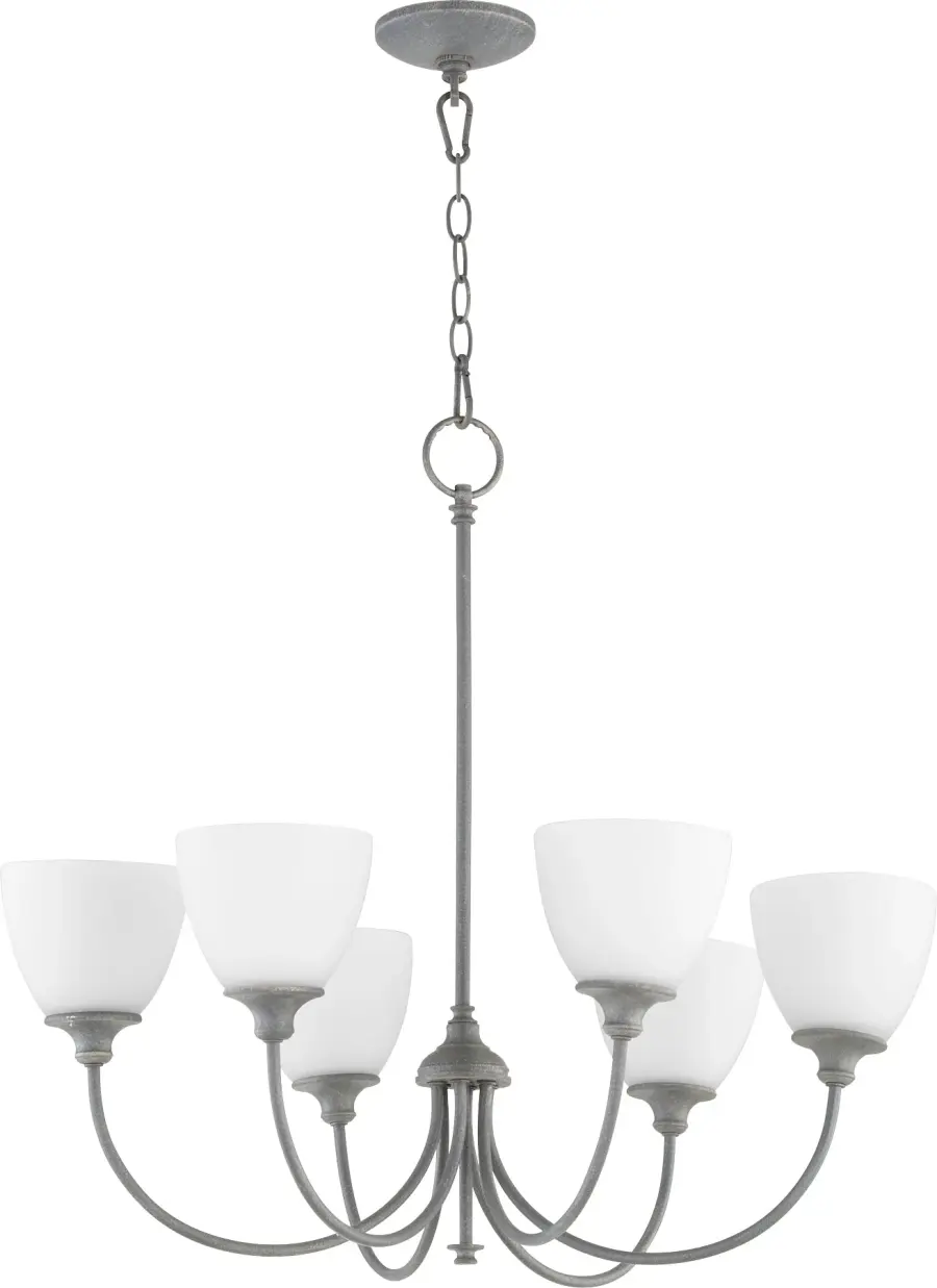 Celeste 6-Light Chandelier in Zinc