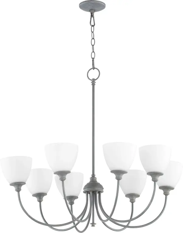 Celeste 8-Light Chandelier in Zinc