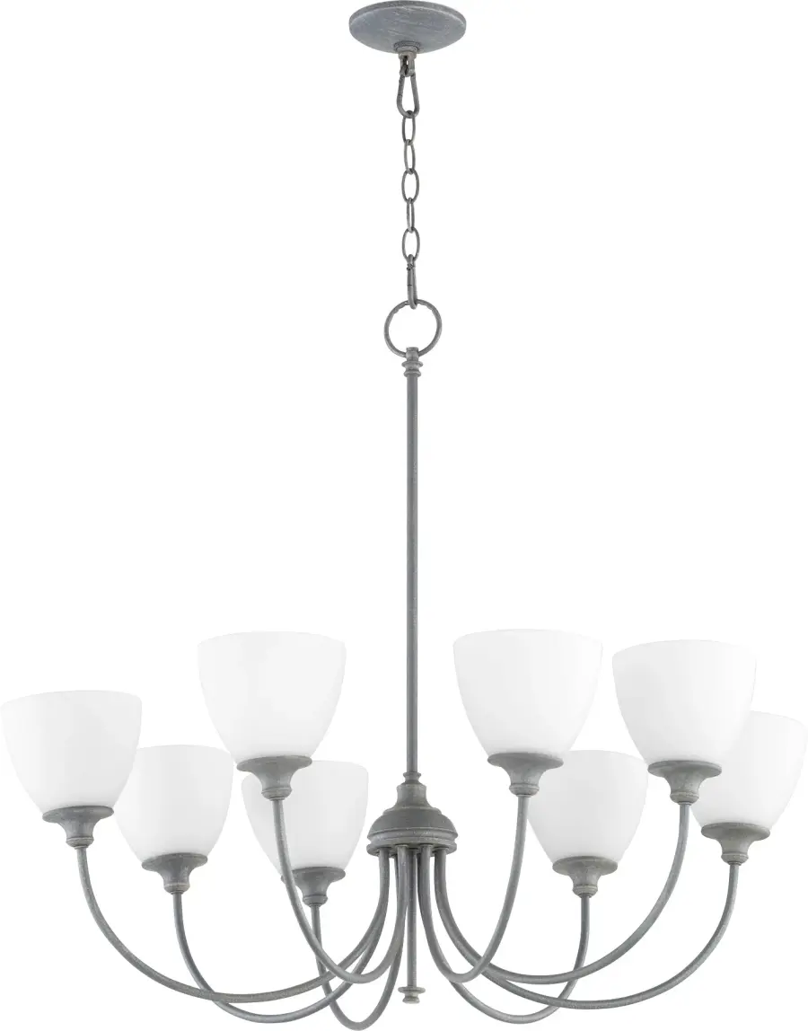 Celeste 8-Light Chandelier in Zinc