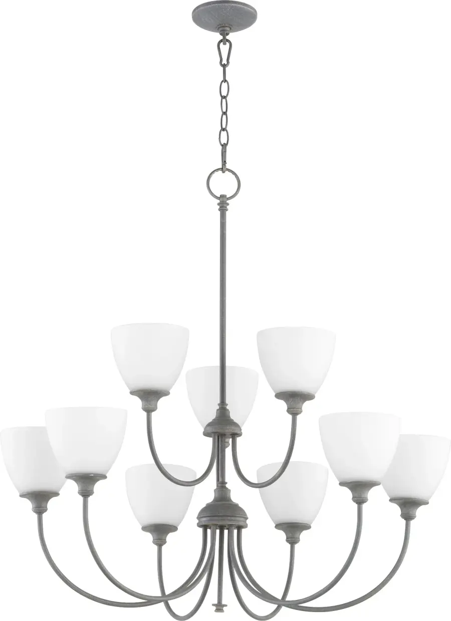 Celeste 9-Light Chandelier in Zinc