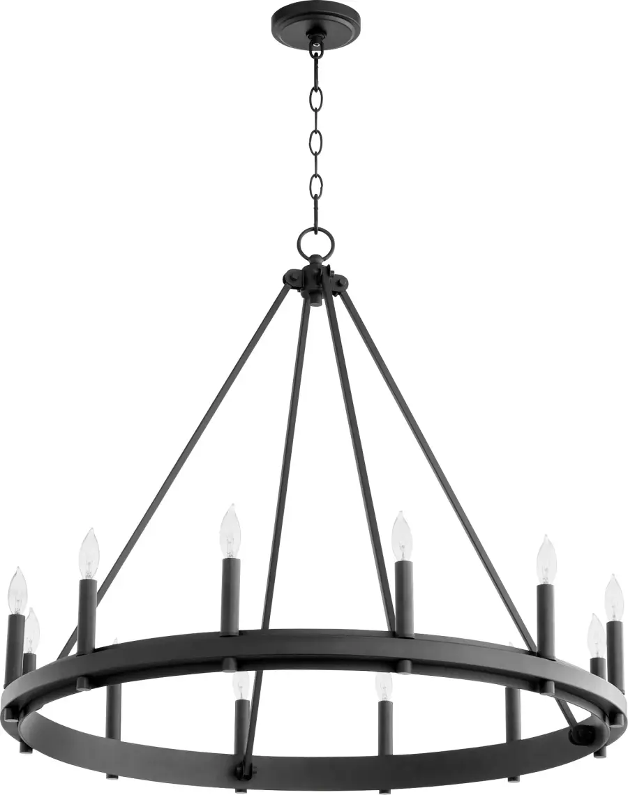 Aura 12-Light Chandelier in Noir - Image 1