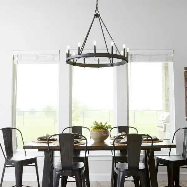 Aura 12-Light Chandelier in Noir - Image 6