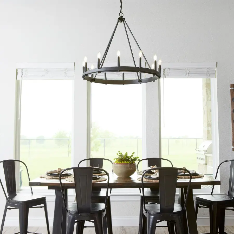 Aura 12-Light Chandelier in Noir - Image 6