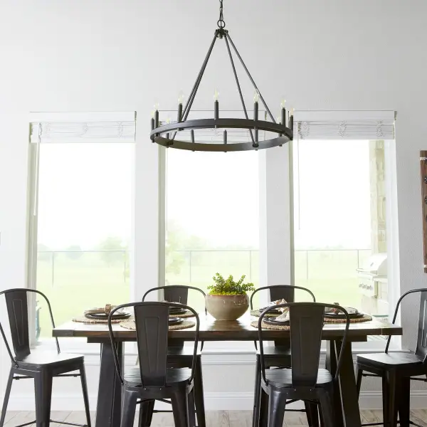 Aura 12-Light Chandelier in Noir - Image 7