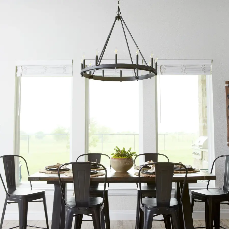 Aura 12-Light Chandelier in Noir - Image 7