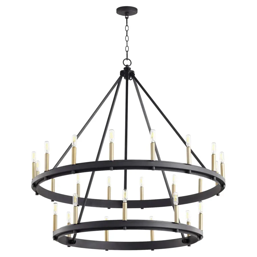 Aura Two-Tier 25-Light Modern Farmhouse Chandelier - Image 2