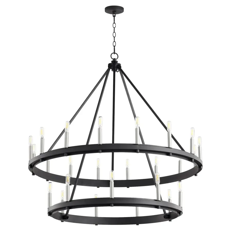 Aura Two-Tier 25-Light Modern Farmhouse Chandelier - Image 4