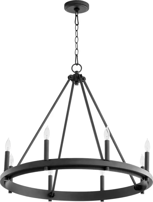 Aura 8-Light Chandelier in Noir - Image 1