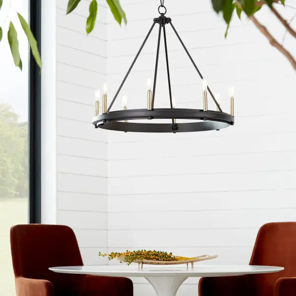 Aura 8-Light Chandelier in Noir - Image 2