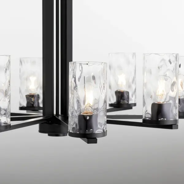 Modern Elegance Meets Industrial Charm with Hammered Glass Detail - Image 3