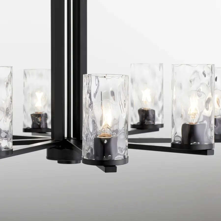 Modern Elegance Meets Industrial Charm with Hammered Glass Detail - Image 3