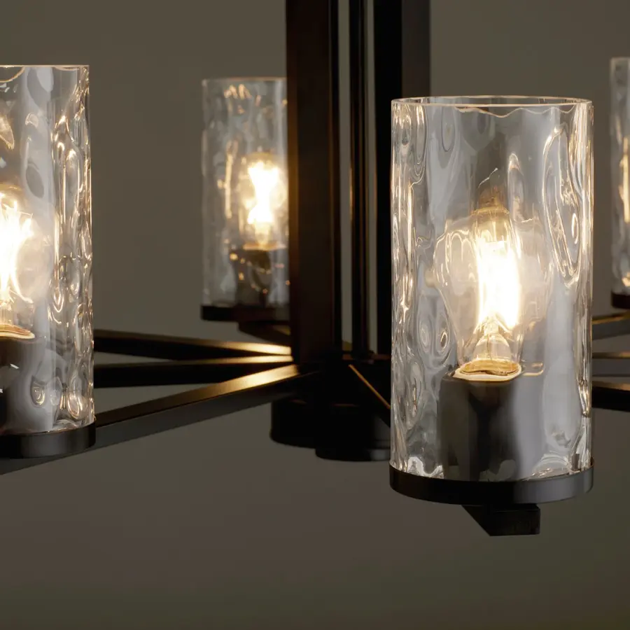 Modern Elegance Meets Industrial Charm with Hammered Glass Detail - Image 4