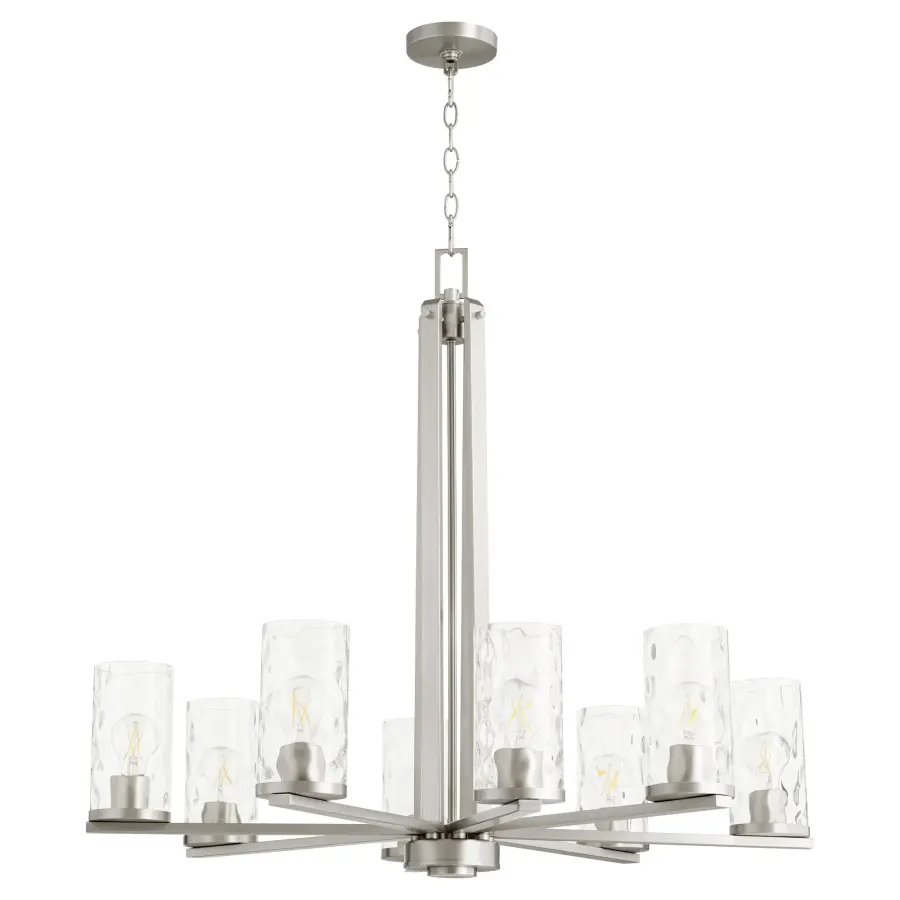 Steinway 8-Light Chandelier in Satin Nickel - Image 1