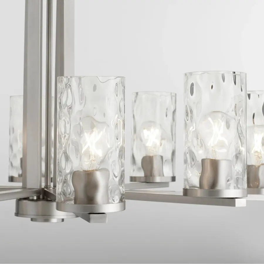 Steinway 8-Light Chandelier in Satin Nickel - Image 3