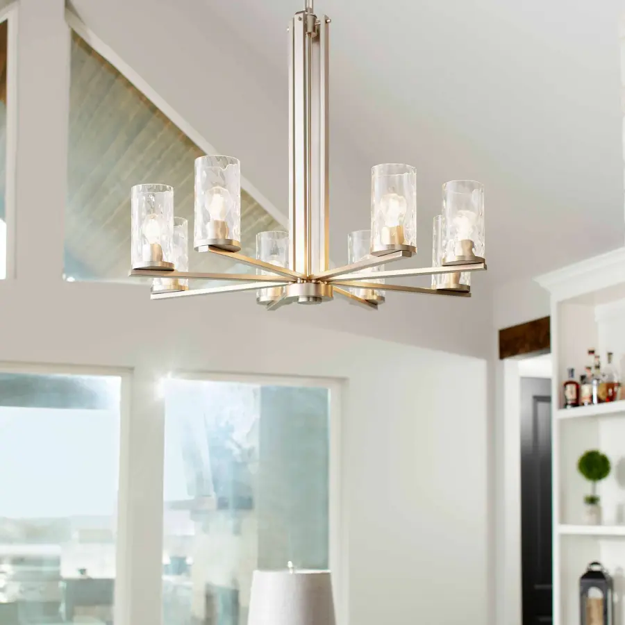 Steinway 8-Light Chandelier in Satin Nickel - Image 8