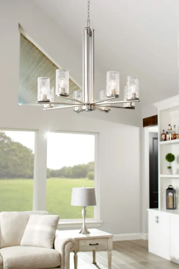 Steinway 8-Light Chandelier in Satin Nickel - Image 9