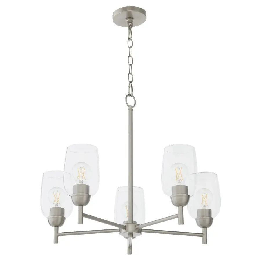 Wallinger 5-Light Chandelier in Satin Nickel - Image 1