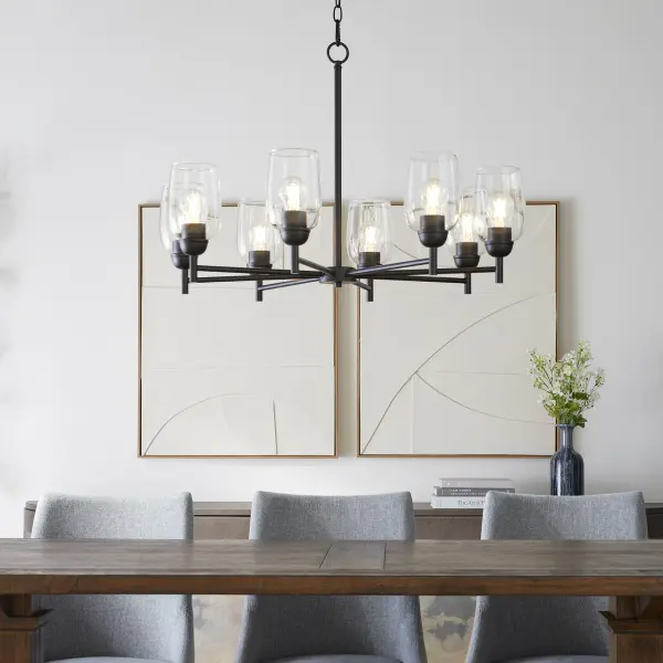 Versatile Industrial Chandelier with Classic Lines and Modern Appeal - Image 5