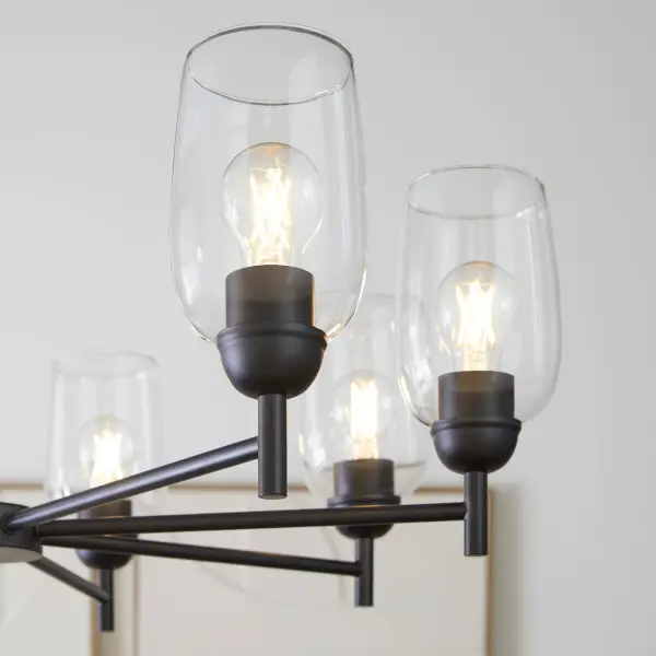 Versatile Industrial Chandelier with Classic Lines and Modern Appeal - Image 6