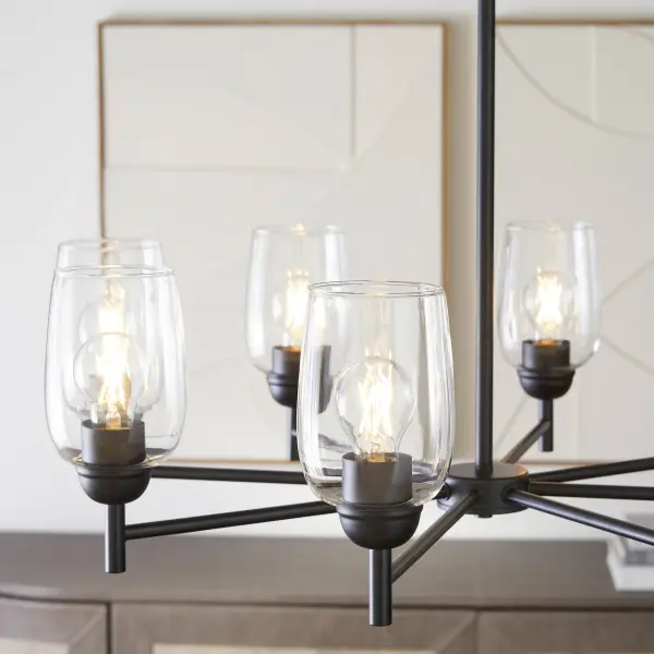 Versatile Industrial Chandelier with Classic Lines and Modern Appeal - Image 7