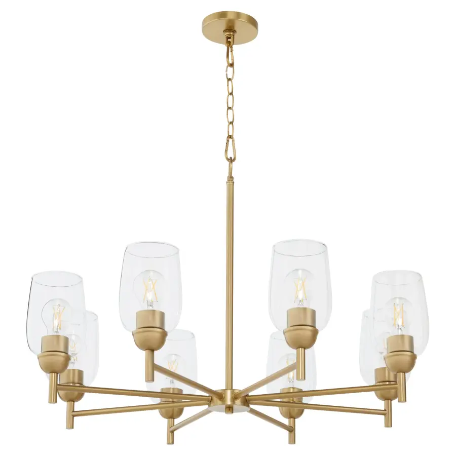 Wallinger 8-Light Chandelier in Aged Brass - Image 1