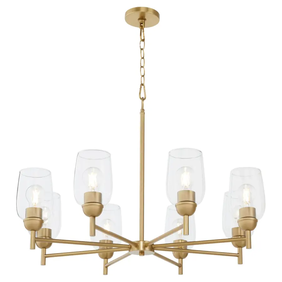 Wallinger 8-Light Chandelier in Aged Brass - Image 2