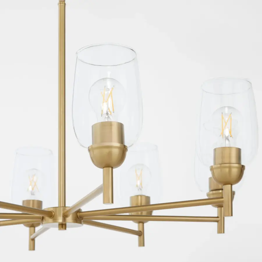 Wallinger 8-Light Chandelier in Aged Brass - Image 3